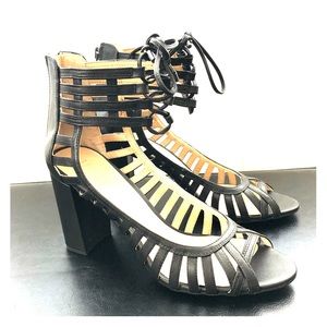 Strappy chunky heels